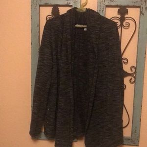 Zella Black and Gray Wrap Sweatshirt